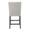 Ensemble de 2 tabourets de comptoir capitonnés contemporains en tissu, gris clair