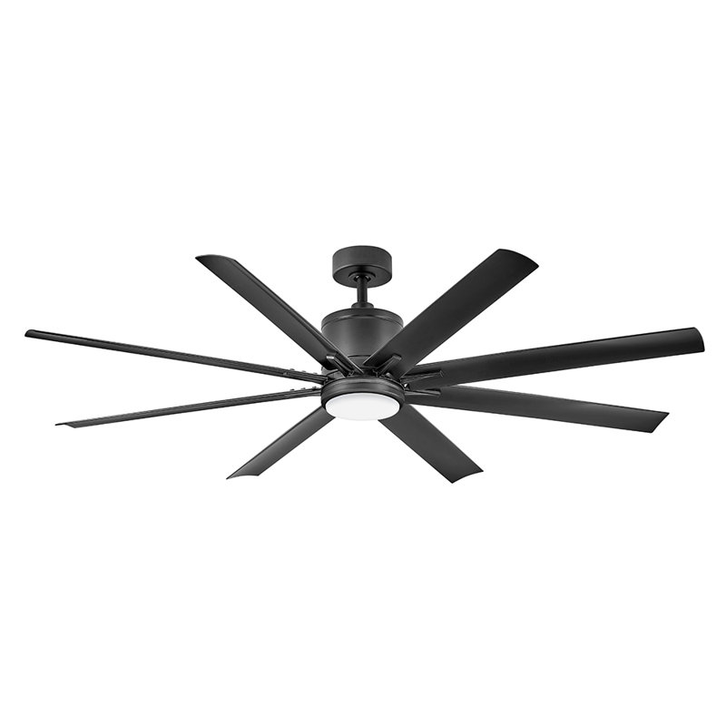 Ventilateur de plafond à DEL Hinkley Vantage, Noir mat, Noir mat