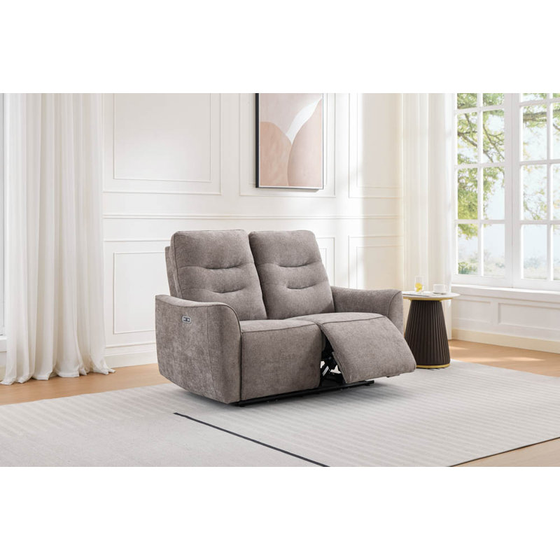 Cupar Electric Power Fabric Reclining Sofa , 2
