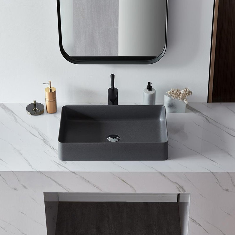 Vessel Sink Quartz Stone Bathroom Sink