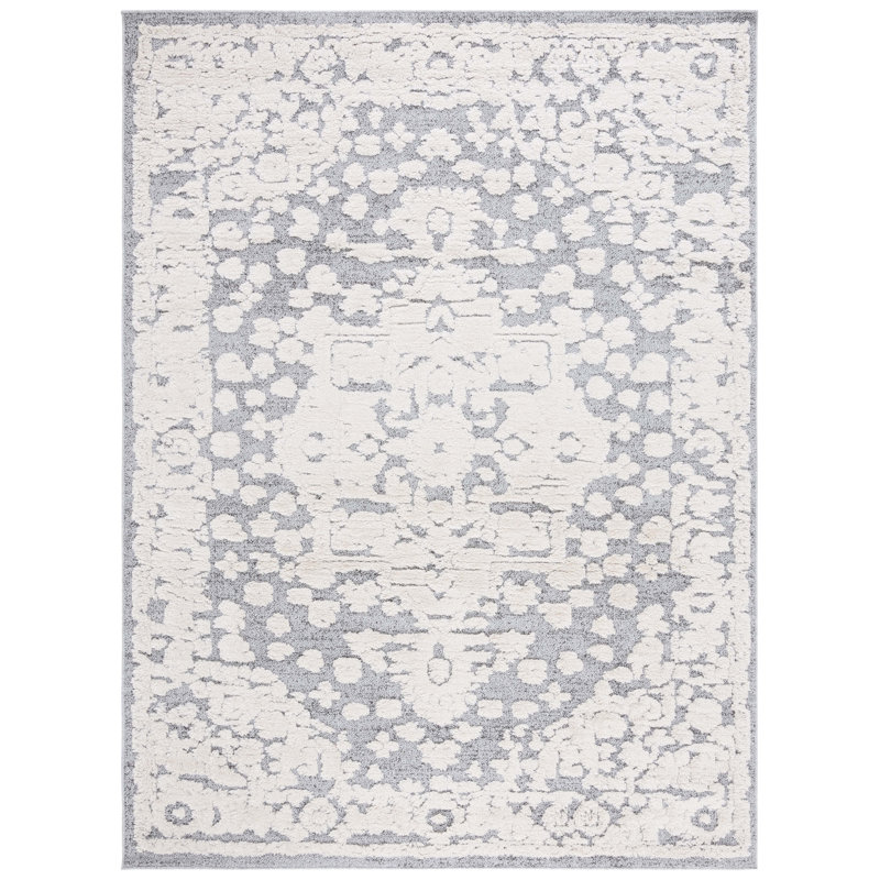 Tapis blanc / gris clair Lucia