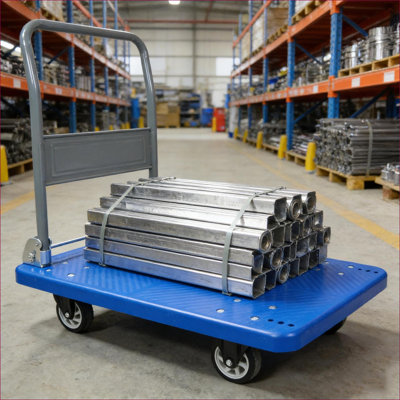Chariot à main mobile pliable FlowLuxe de 660 lb Denim