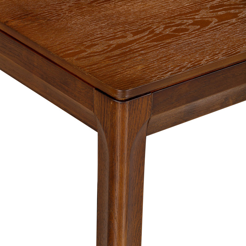 Table basse rectangulaire en bois avec tiroir caché NTC Flow - imperméable et résistante à la chaleur, Noyer foncé