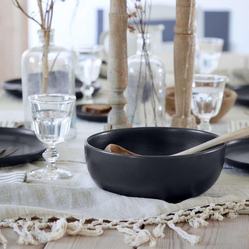 Casafina Pacifica Stoneware Serving Bowl, Seed Gray
