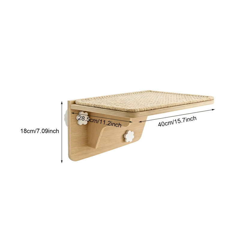 Perchoir pour chat à ventouses, plateforme de saut et griffoir mural pour chat, capacité de 15 kg