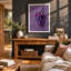 Purple Grapes Botanical - Framed Print-153216584-153216585