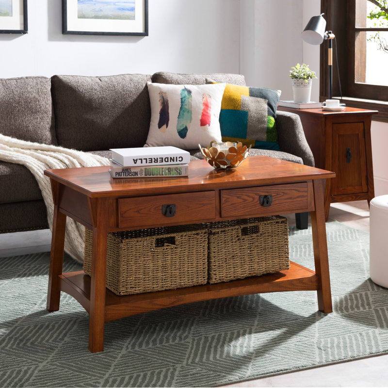 Mission Small Spaces Solid Wood Coffee Table, Russet