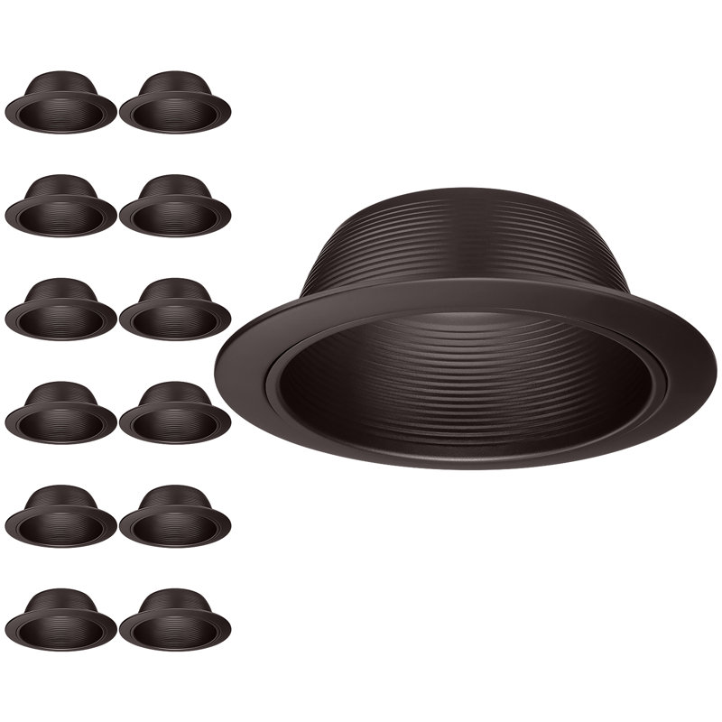 6 Inch LED Recessed Light Baffle Trim, Full Metal, Oil Rubbed Bronze