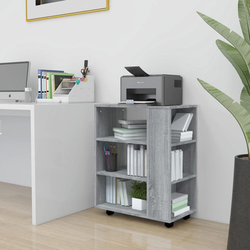 Ayaru 60cm Wide Mobile File Cabinet, Grey Sonoma