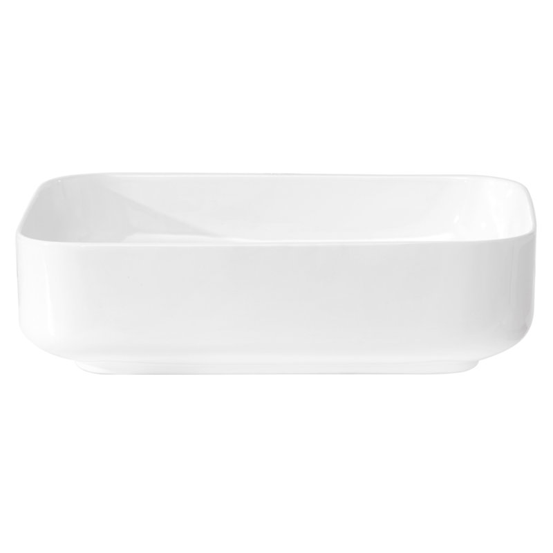 20X15 Inch White Ceramic Rectangular Vessel Bathroom Sink