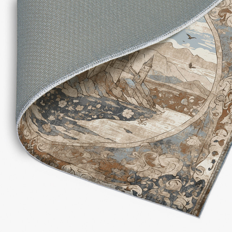 Clifftop Citadel Indoor And Outdoor Area Rug, Rectangle 3' x 5'