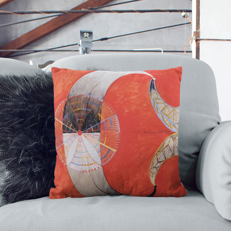 The Swan No.9 Scatter Cushion with Filling, 55cm H x 55cm W x 20cm D, Black