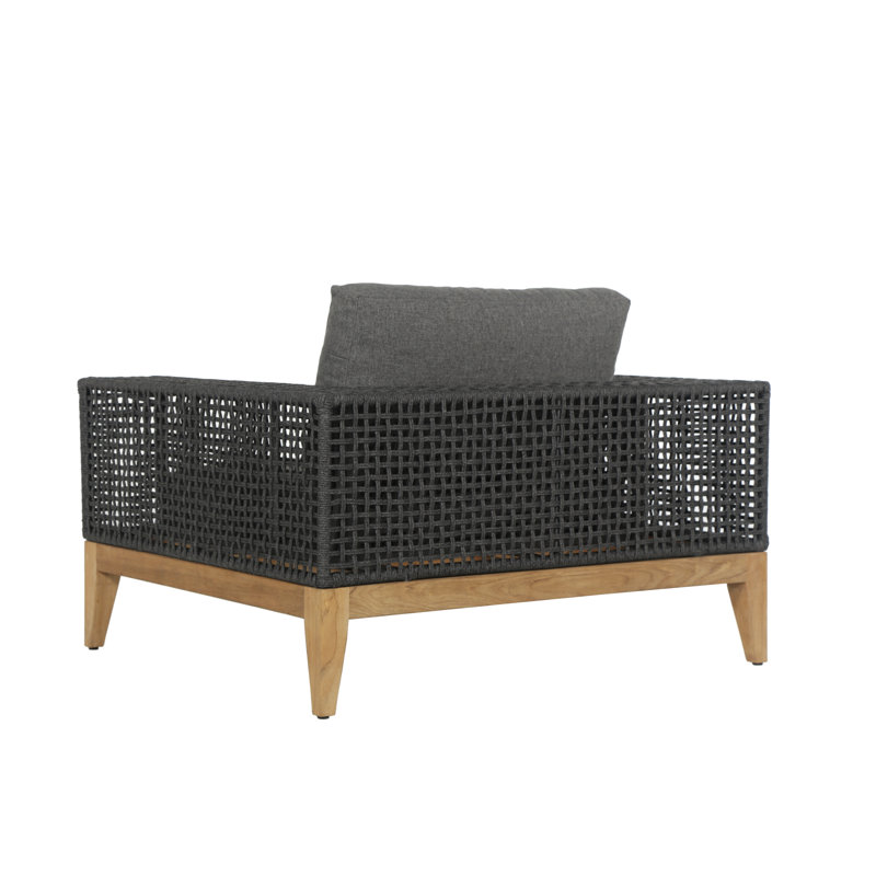 Salerno Outdoor Lounge Chair, Dark Gray