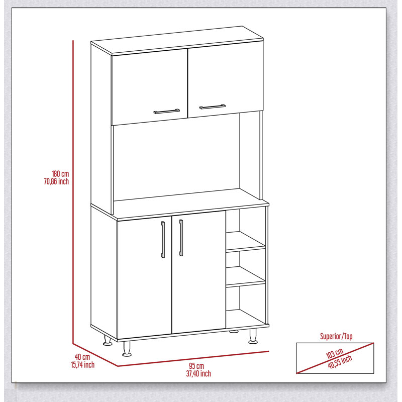 Bayshore 3-Shelf Pantry Cabinet With Spacious Storage And Sleek Design For Modern Kitchens, White Finish, Durable And Organized