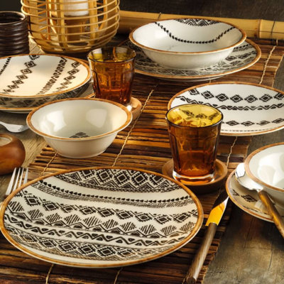 Sheehan Piece Porcelain China Dinnerware Set - Service for 6