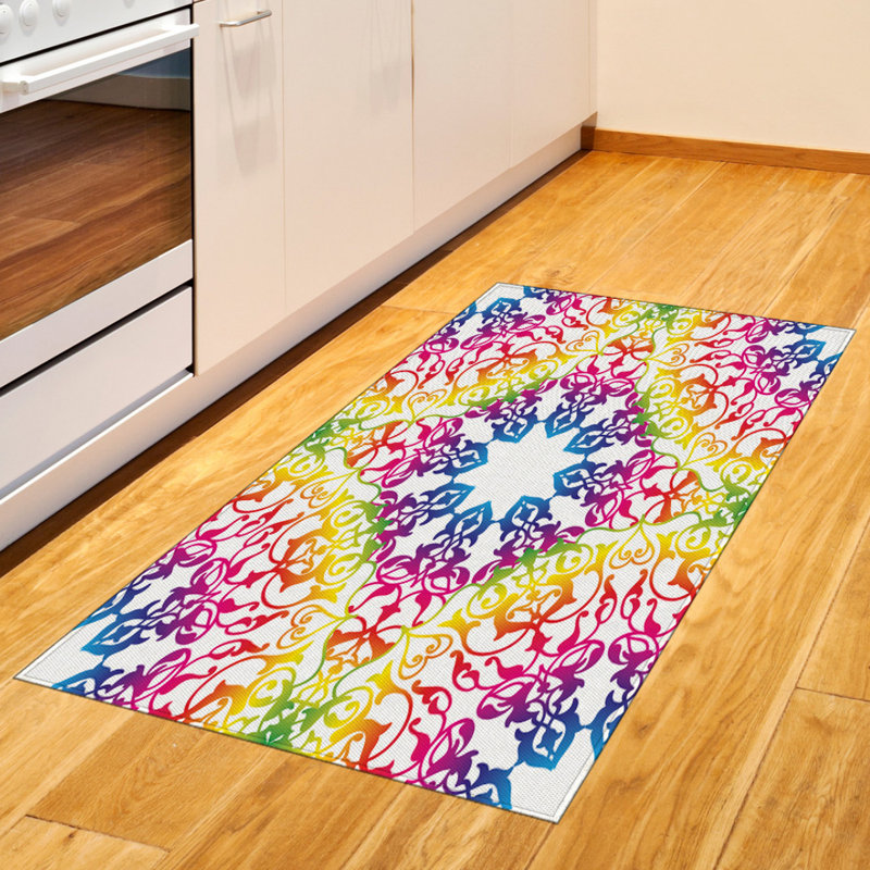 Ethnic High Density Long Fiber Poly Threads Decorative Area Rug Carpet, Rectangle 2'7" x 5'
