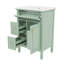 Meuble-lavabo autoportant de 24 pouces avec lavabo - Armoire en bois massif et panneau de fibres à densité moyenne, un tiroir rabattable, deux tiroirs standard, une tablette réglable-238947280