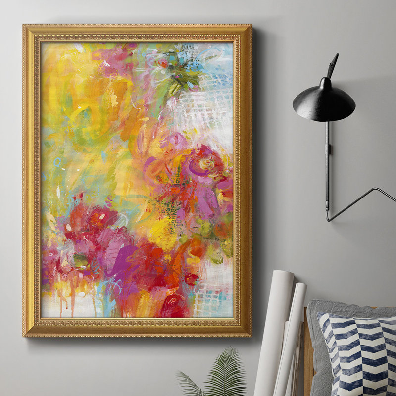 " Making the Light " Watercolor Painting, 36" H x 24" W, Antique Gold Framed