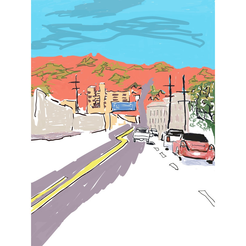 Hollywood Hills Print by Deborah Blum