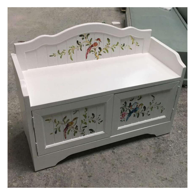 Banc de rangement pour chaussures en bois massif Country Country