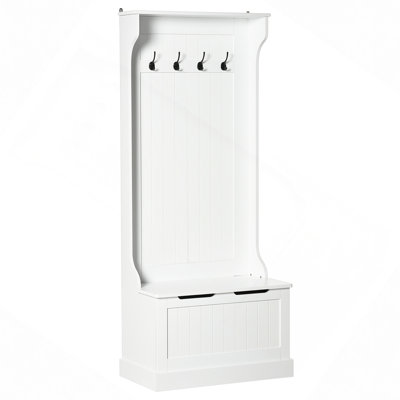 Hall Tree With Coat Rack, Storage And Sitting Bench