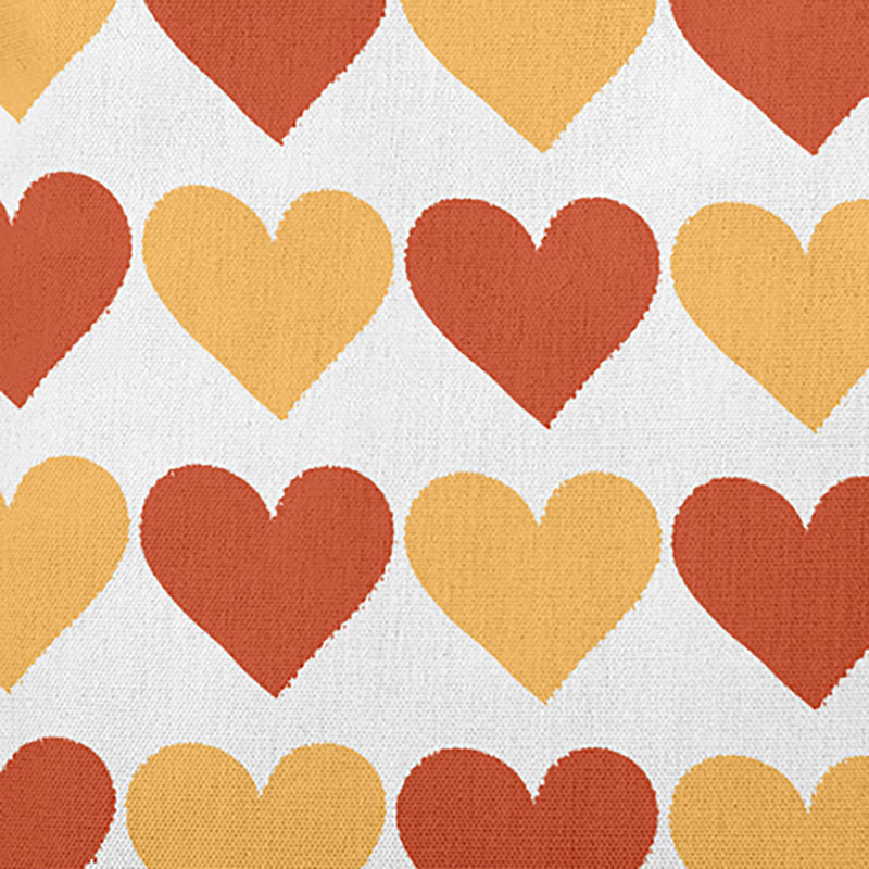 Housse et insert de coussin carré en polyester, 18 po x 18 po, Jaune d'œuf / jaune / orange