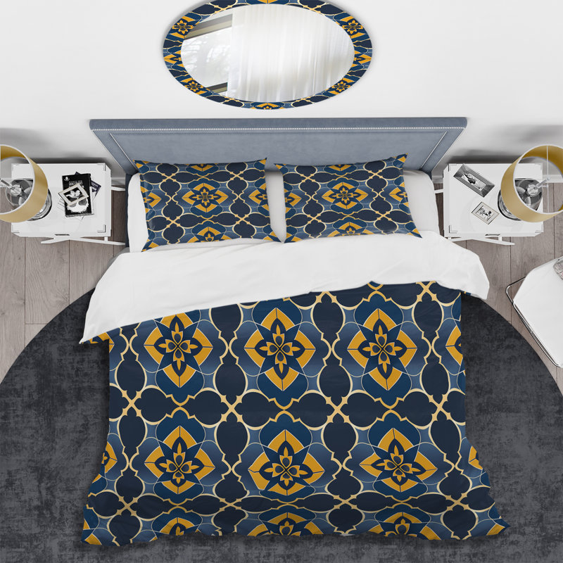Ensemble de housse de couette Modern, Housse de couette simple et deux taies décorative