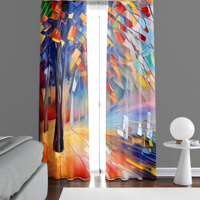 Streton Semi Sheer Curtain Pair