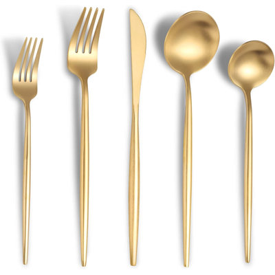 30-Piece Silverware Set For 6, Modern Stainless Steel Flatware Set With Brushed Satin Finish, Heavy Duty Cutlery Set Includes Knives, Forks And Spoons, Dishwasher Safe