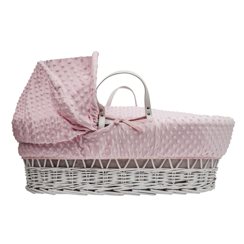 Moses Basket with Bedding with Mattress, Pink