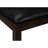 Black Upholstered 48" Bench With Robust Brown Solid Wood Frame - For Various Room Settings Rectangular Base And Leather-like Padding Interior Design