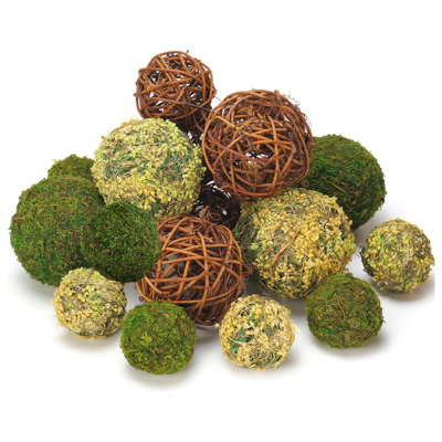 18Pcs Decorative Ball Mix - 3 Sizes For Dough Bowls, Vase Fillers, And DIY Wedding Crafts - Maintenance-Free Greenery