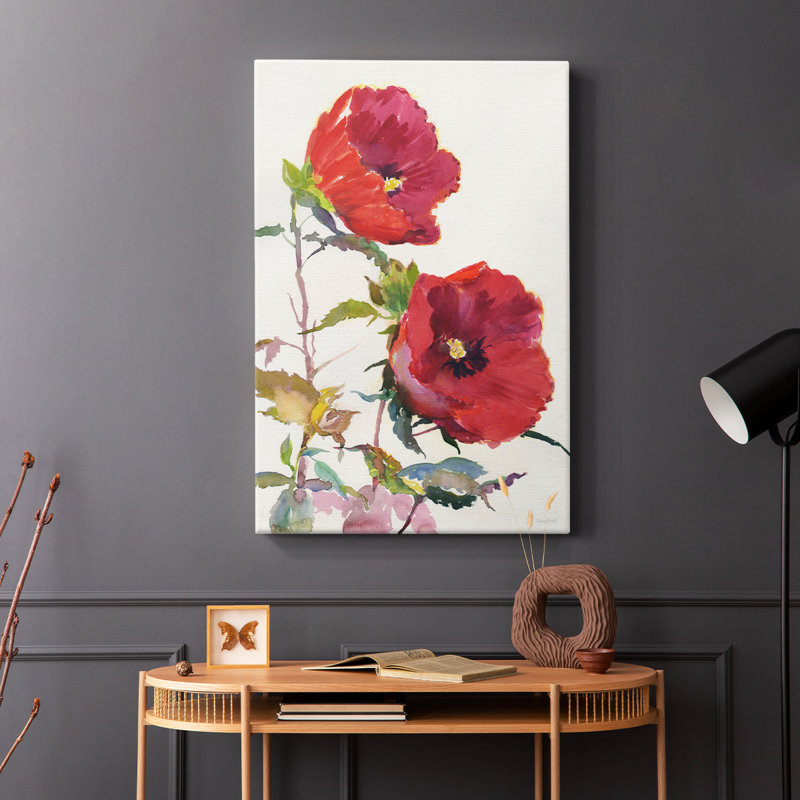 Hibiscus Glow I - galerie enveloppée Cavas, H 48 po x l 32 po
