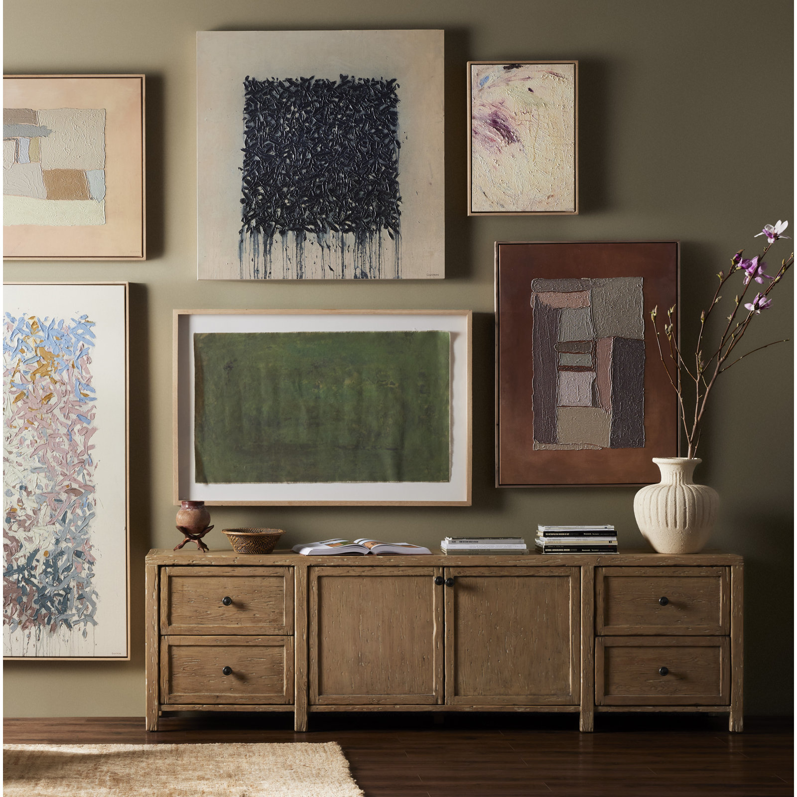 Hynes 92" TV Stand, Brown