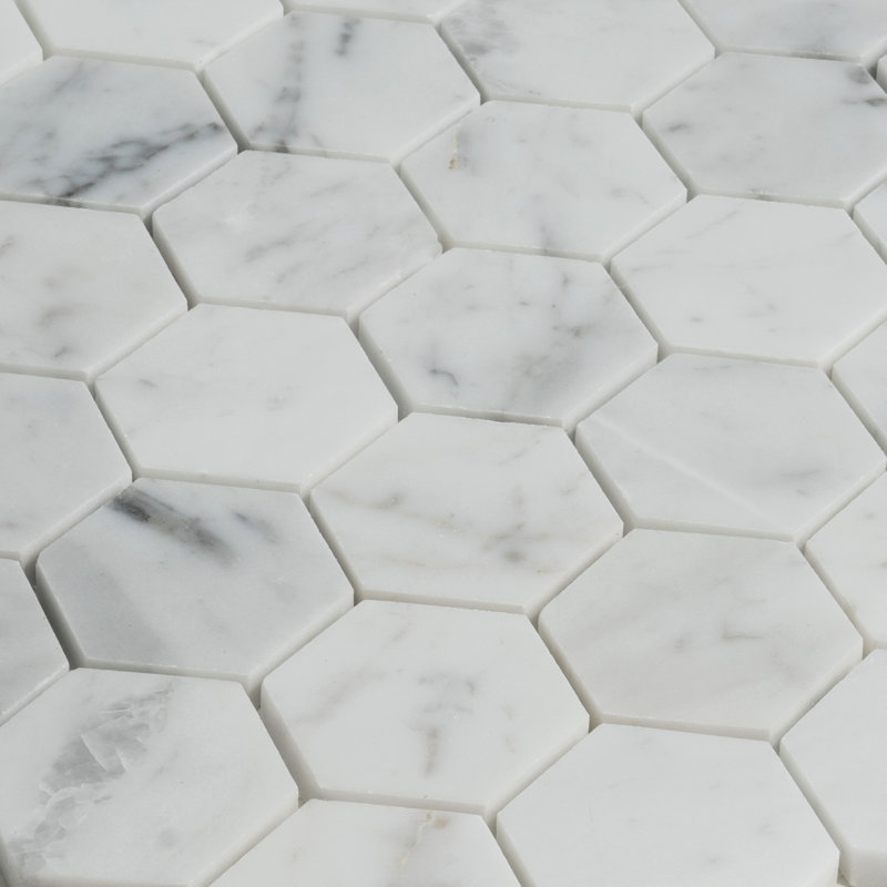 Zebra Hexagonal Tile, Gray