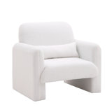 Minimalist Comfy Upholstered Accent Chair Single Sofa Chair For Living Room