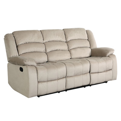 Lumbar Supportive With 8 Sinuous Springs - Beige Stainless Steel Base Microfiber Fabric Upholstery