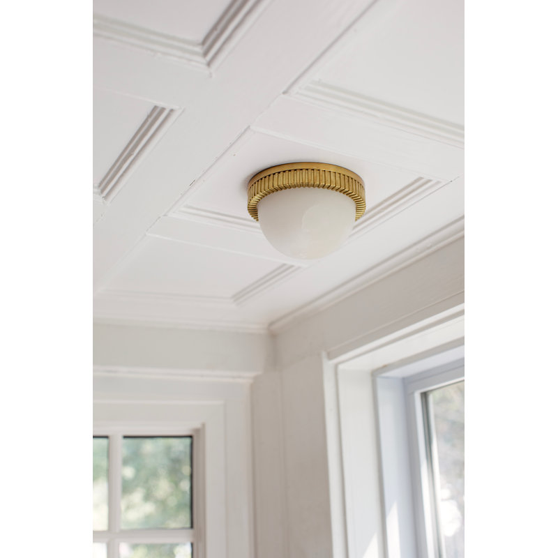 Ainsley 1-Light LED Flush Mount, Aged Brass