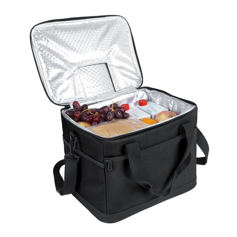 Polyethylene Plastic Picnic Cooler, Black