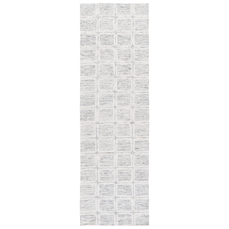 Pine Hand Tufted Wool No Pattern Rug, Runner 2'3" x 8'