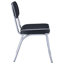 Ensemble de chaises d'appoint noires et chromées (ensemble de 2)-926875761