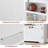 5 Tier Bookshelf with 2 Doors, 69"Tall Farmhouse Bookcase with Adjustable Shelves, 31.5''W Open Display Storage Rack for Home Office, Living Room, Library, White W600-807166285-807166287