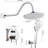 Wall Mounted Shower System With Hand Shower 2 Handle Complete Shower Faucet Kit Brass Shower Faucet Combo With Pressure Balance Valve-123232263