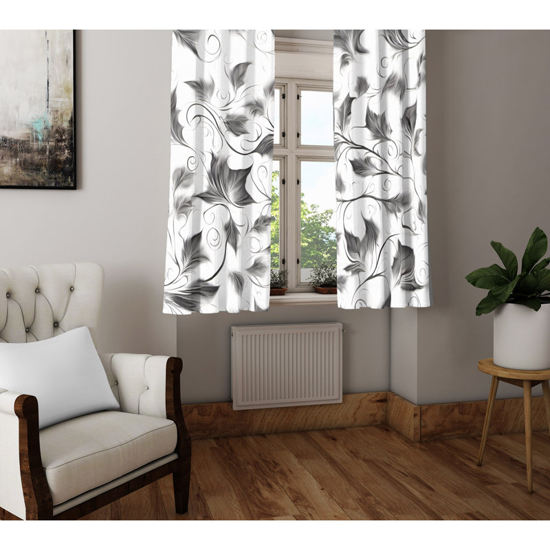 Paire de rideaux semi-transparents en polyester Harisson, L 20 po x L 61 po