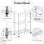 3-Tier Adjustable Kitchen Rolling Carts On Wheel, Commercial Grade Metal Service Cart, Steel Heavy Duty Utility Cart