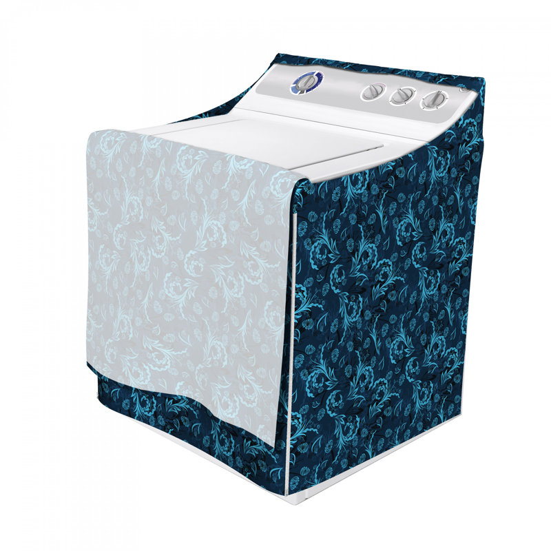 Housse de machine à laver rétro revival rétro et ornée de fleurs damassé
