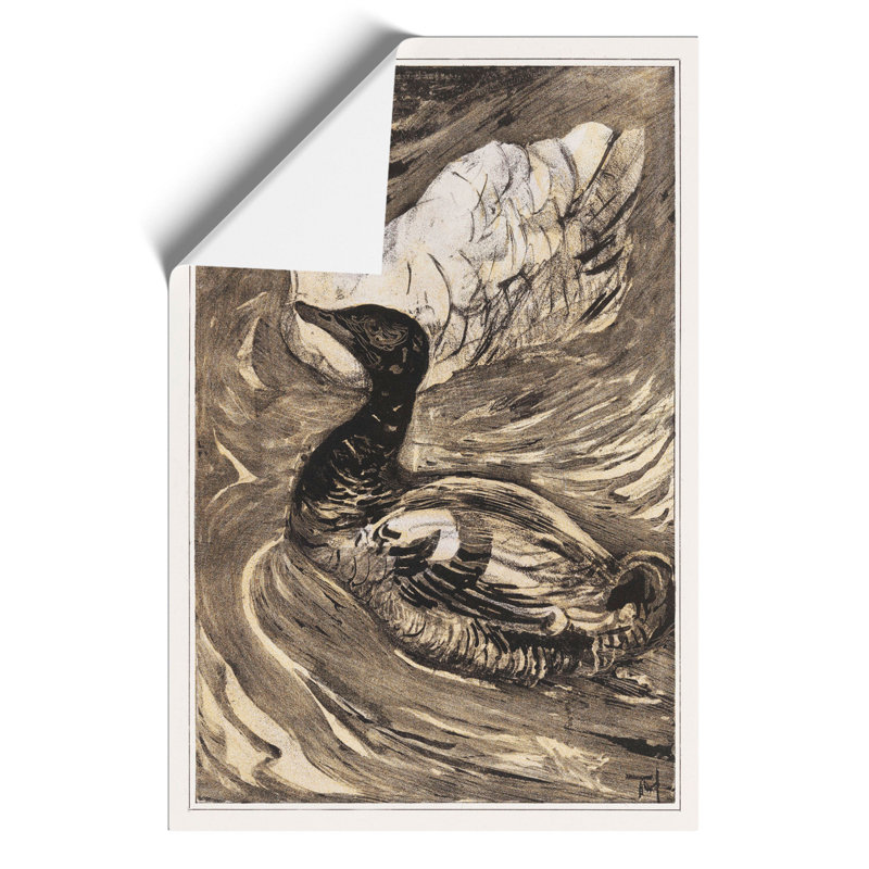 Two Swimming Ducks by Theo van Hoytema - Frameless Print, 30cm H x 21cm W x 0.1cm D