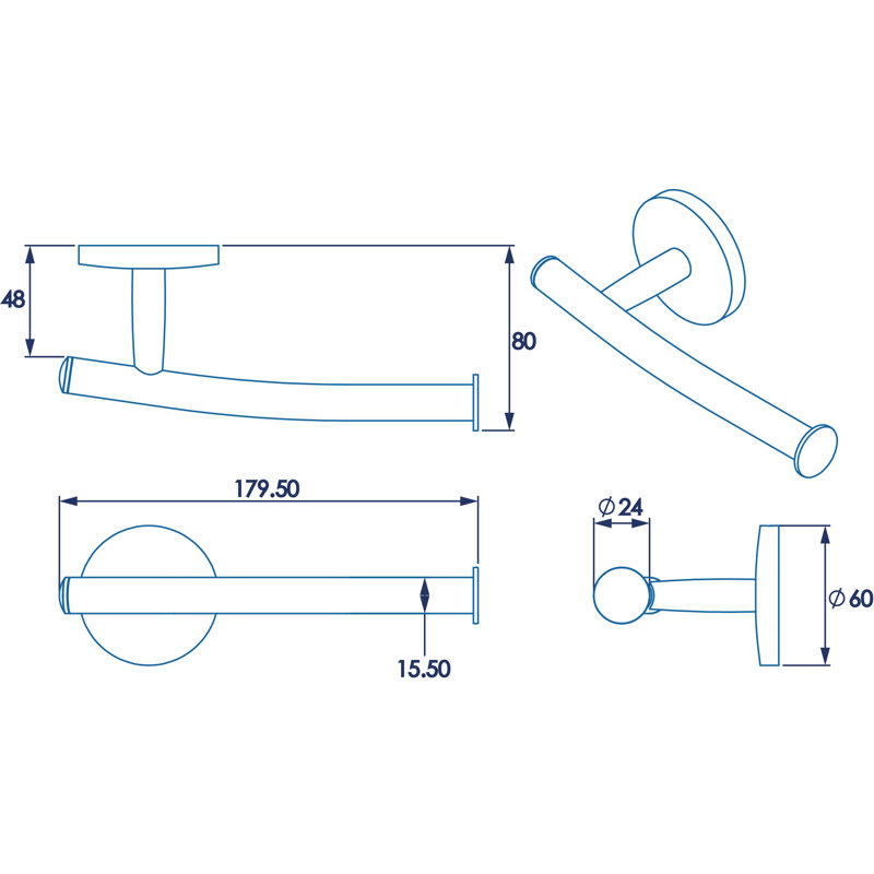Hampstead Wall Mounted Toilet Paper Holder