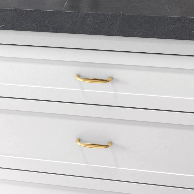 4480 Oval Pull, Polished Brass