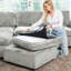 Canapé modulaire en L avec repose-pieds amovible Corduroy-37158469